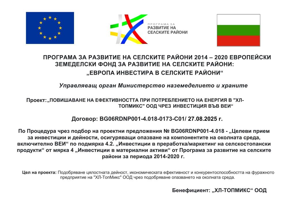 ПРОГРАМА ЗА РАЗВИТИЕ НА СЕЛСКИТЕ РАЙОНИ 2014 –2020 ЕВРОПЕЙСКИ ЗЕМЕДЕЛСКИ ФОНД ЗА РАЗВИТИЕ НА СЕЛСКИТЕ РАЙОНИ